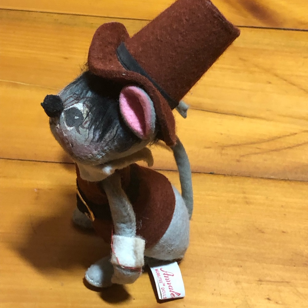 Wide Eyed Pilgrim Mouse 6 Inches Annalee Doll 1981 Hard To Find - Picture 4 of 6